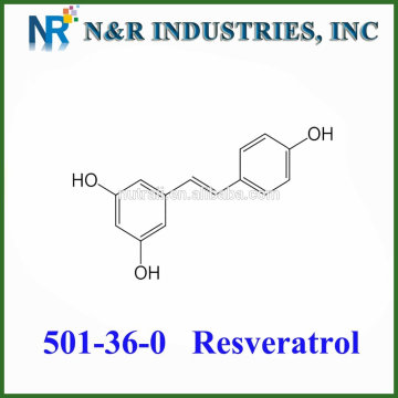 Pharmaceutique CAS 501-36-0 / 501-36-0 / resvertrol 99% 50%